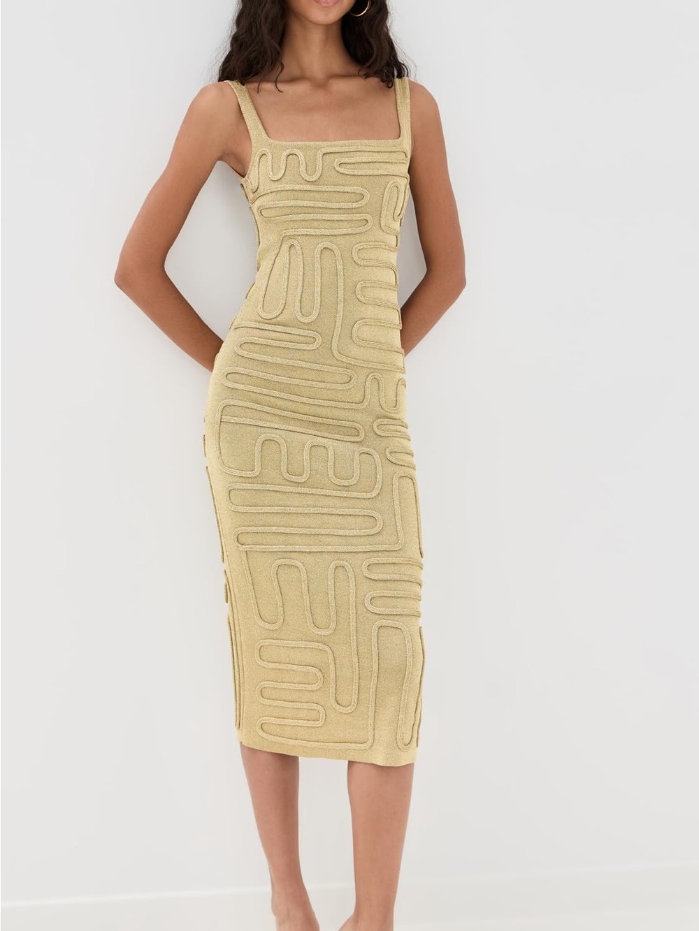 Cult Gaia Women's Kymia Dress, Gold, L